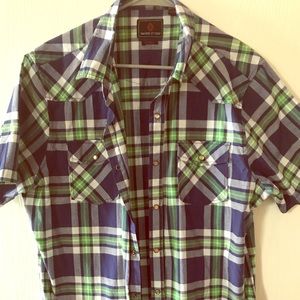 Swiss Cross Fitted Short Sleeve Plaid
